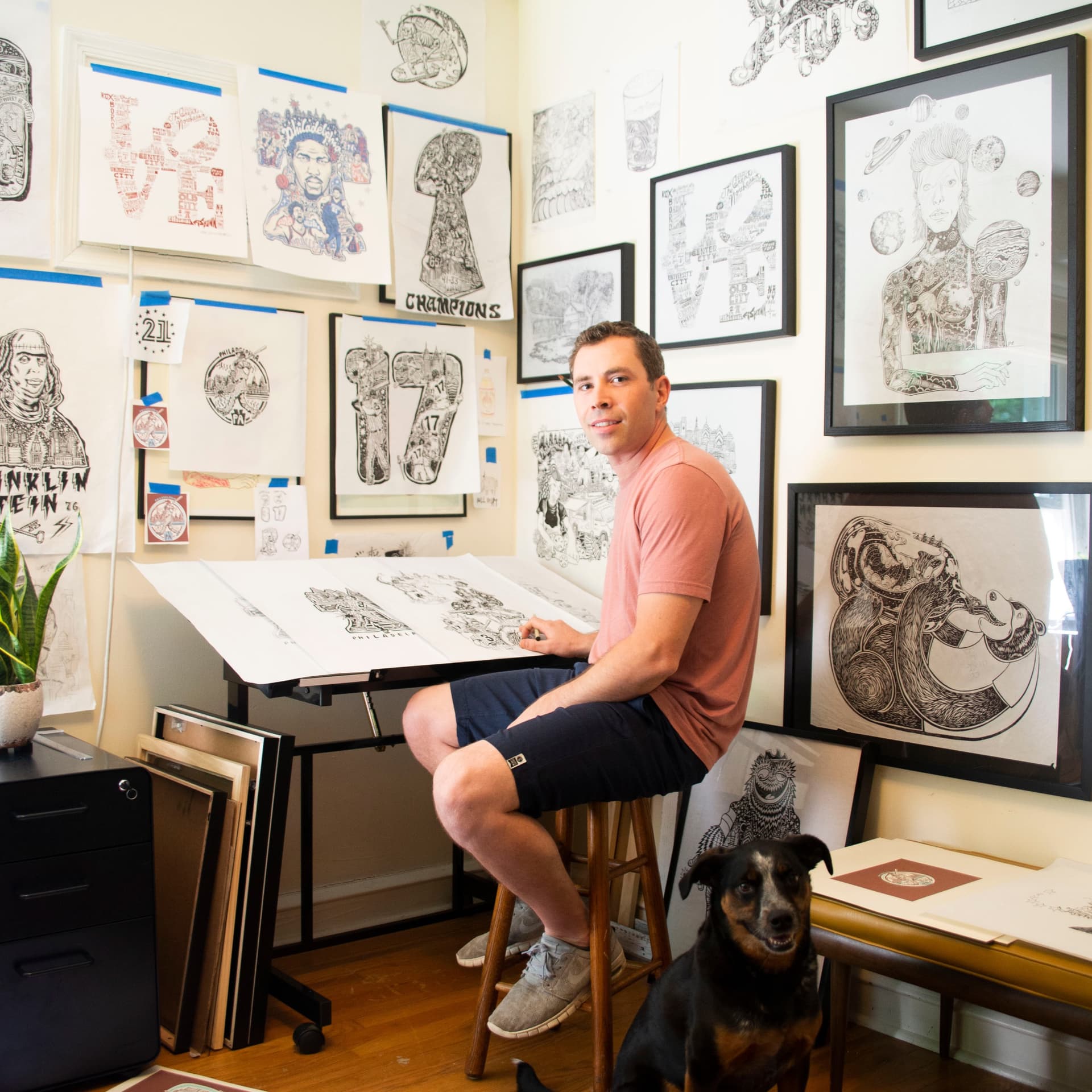 Paul Carpenter in his studio
