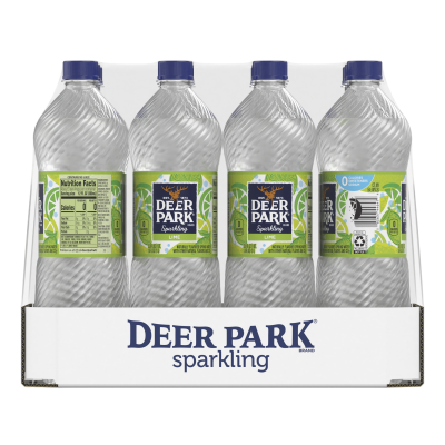 Deer Park Sparkling Zesty Lime Product Detail 1L 12pk front view