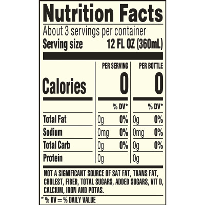 Deer Park Sparkling Zesty Lime Product Detail 1L 12pk nutrition facts