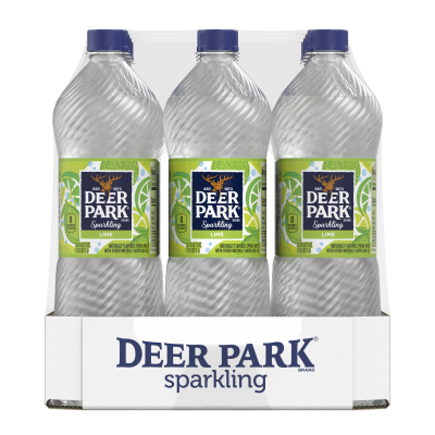 Deer Park Sparkling Zesty Lime Product Detail 1L 12pk right view
