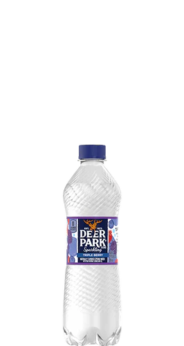 Deer Park Sparkling Spring Water bottle 500 mL Triple Berry Flavor