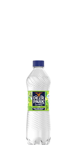 Deer Park Sparkling Spring Water bottle 500 mL Zesty Lime Flavor