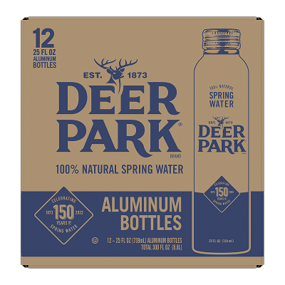25 fl oz Aluminum Bottled Water 12 Pack - Front View