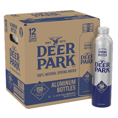25 fl oz Aluminum Bottled Water 12 Pack showing one bottle. 