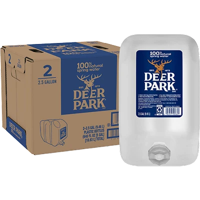 Deer Park Spring Water jug 2.5 gal package and product